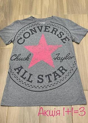 Футболка converse all star серого цвета