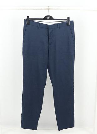 Чоловічі лляні штани h&m blue