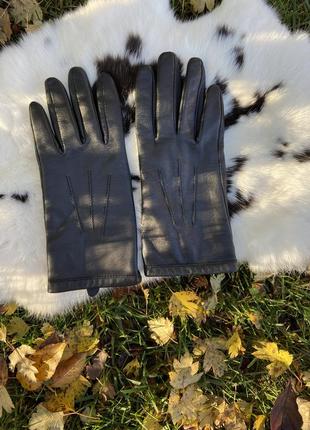 Фирменные стильные качественные натуральные кожаные перчатки4 фото