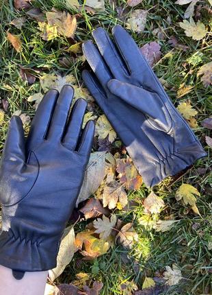 Фирменные стильные качественные натуральные кожаные перчатки2 фото