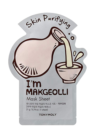 Маска для лица tony moly i'm real makgeolli mask sheet