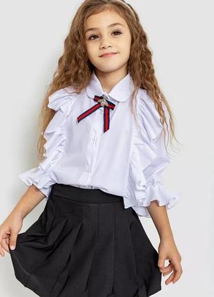 Блуза для дівчаток елегантна, колір білий