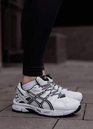 Р.36-45 кроссовки унисекс asics gel kahana 8 white black as027