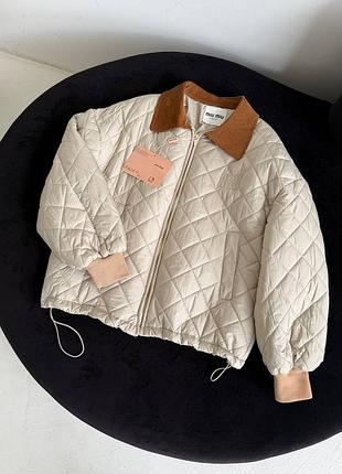 Брендовая весенняя стеганая куртка демисезон