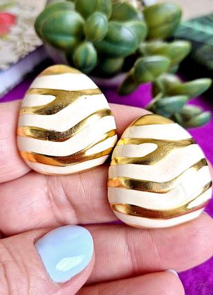 Кліпси, золотиста зерба, вінтаж