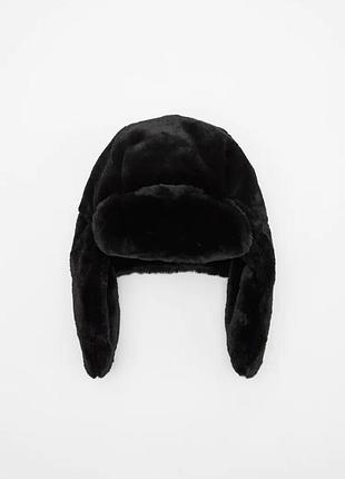 Женская шапка-авиатор из искусственного меха zara | идеальное состояние