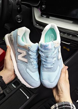 Жіночі кросівки new balance 574 бірюзові