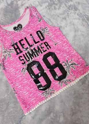 Майка летняя на девочку 7-8р.