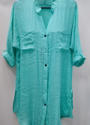 Жіноча туніка, сорочка для пляжу з кишенями норма батал, 3 кольори 13/11со