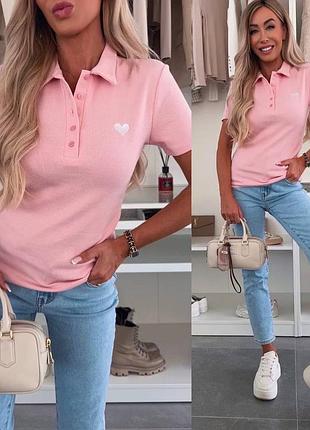 Женская футболка поло в расцветках рр 42-48