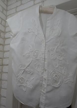 Блуза белая лён