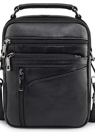 Мужская кожаная сумка через плечо, борсетка
