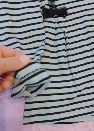 Туника реглан полоска на девочку 2-4 года 4