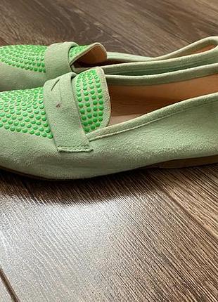 Лоферы натуральная замша