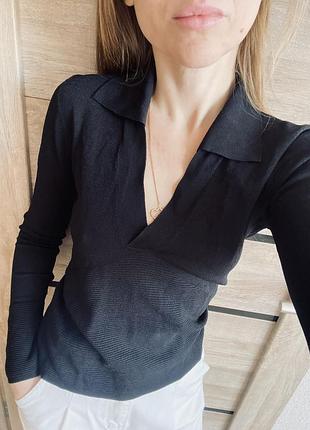 Трендовий лонгслів поло 6