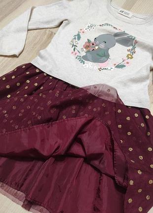 Красивое нарядное платье пышное с длинным рукавом на 4-7 лет