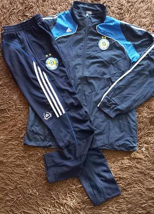 Динамо вітровка штани адідас костюм тренувальний  дорослий dynamo kyiv костюм спортивний