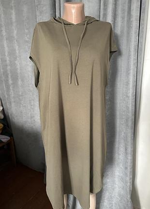 Сукня вільного крою з капюшоном, розмір xl