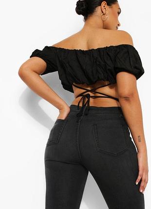 Boohoo. из англии. в наличии. джинсы скинни с высокой посадкой.3 фото