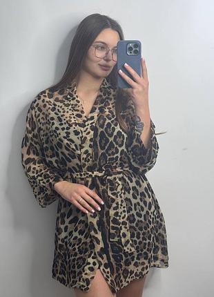 264/25 короткий халат з ніжного шифону. халат має  довжину міні, тим самим створює звабливий образ.