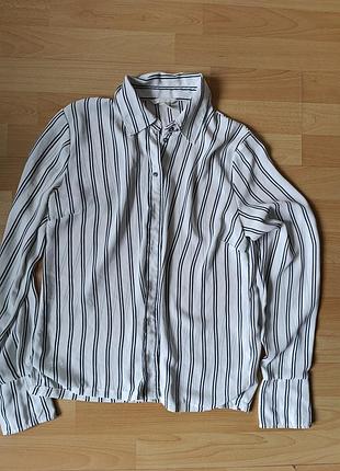 Блузка белая в полоску s