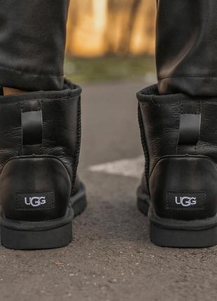 Женские черные угги ugg classic mini ii boot8 фото