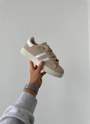 Стильные кроссовки натуральный нубук цвет -beige