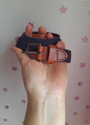 Ловенок ремень. кожа+ ткань..унисекс.