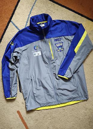 Чоловіча куртка вітровка мембранна розмір 2xl регбійна isc warrington wolves 140 років