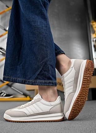 👟 женские кроссовки белые с бежевым  👟