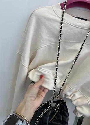 Бежева молочна крута худі топ толстовка лонг zara стиль alo5 фото
