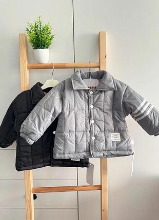 Серый стеганный бомбер 2