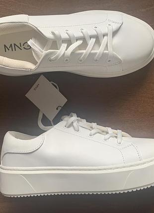 Белые кросcовки сникерсы mango оригинал