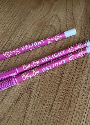 Гелевий білий олівець для очей глембі glambee love lo love delight gel pencil