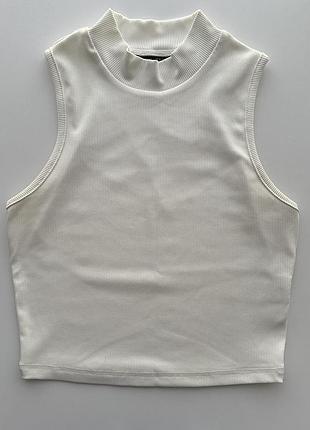 Жіночий топ | в рубчик | shein | білий | в розмірі xs, eu 34