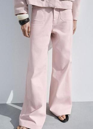 Джинси zara розові рожеві