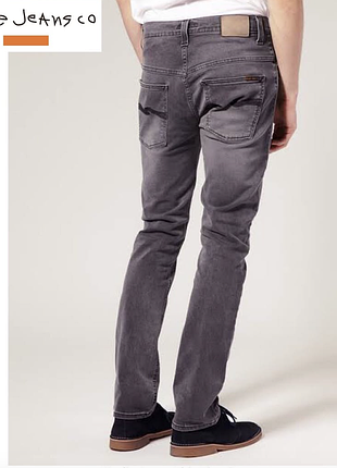 Якісні джинси nudie jeans thin finn slim fit superused gray denim