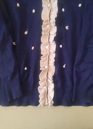 Синня кофта на пуговках 3