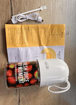 Блендер deerma mini juice blender dem-nu01 [113453] 6