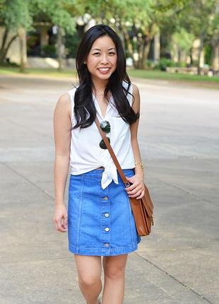 Стильна джинсова спідниця topshop