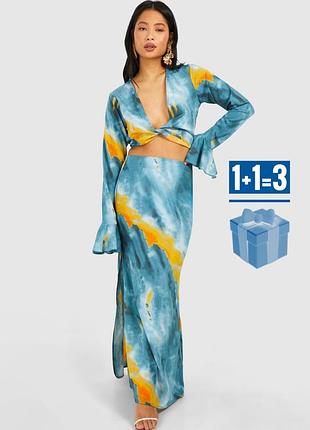 🥰 длинная юбка тай дай boohoo