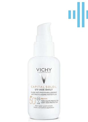 Солнцезащитный флюид vichy capital soleil uv-age day против признаков фотостарения spf 50+ 40 мл