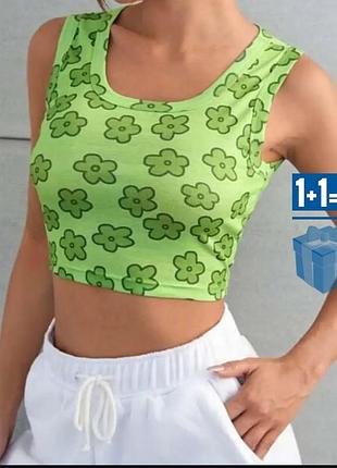 🥰 топ в цветочек shein l