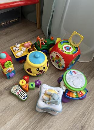 Іграшки розвиваючі fisher price, kiddieland, chicco
