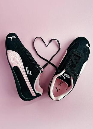 Кеди пума спідкет чорні рожеві puma speedcat og 'black mauve mist' 398846-09
