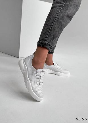 Мокасины женские vellos белые