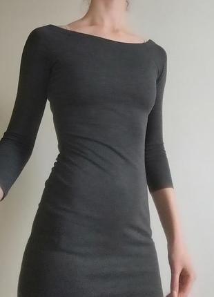 Трикотажна джерсі сукня міді zara