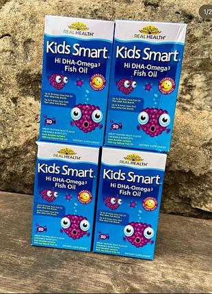 Дитяча омега 3 смарт kids smart omega фруктовий смак real health