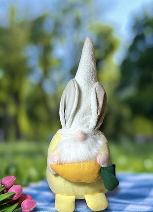 Гномик крупноконечная декорация великоден пасха Железный кролик зайчик