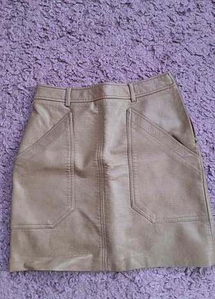 Юбка кожаная stradivarius